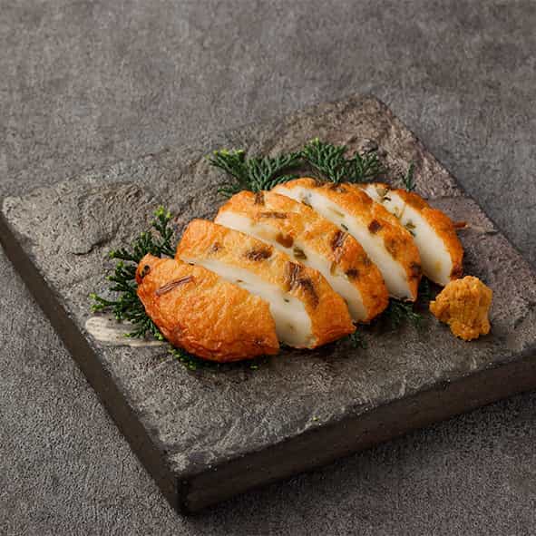Deep-fried Wasabi and Green Laver Seaweed