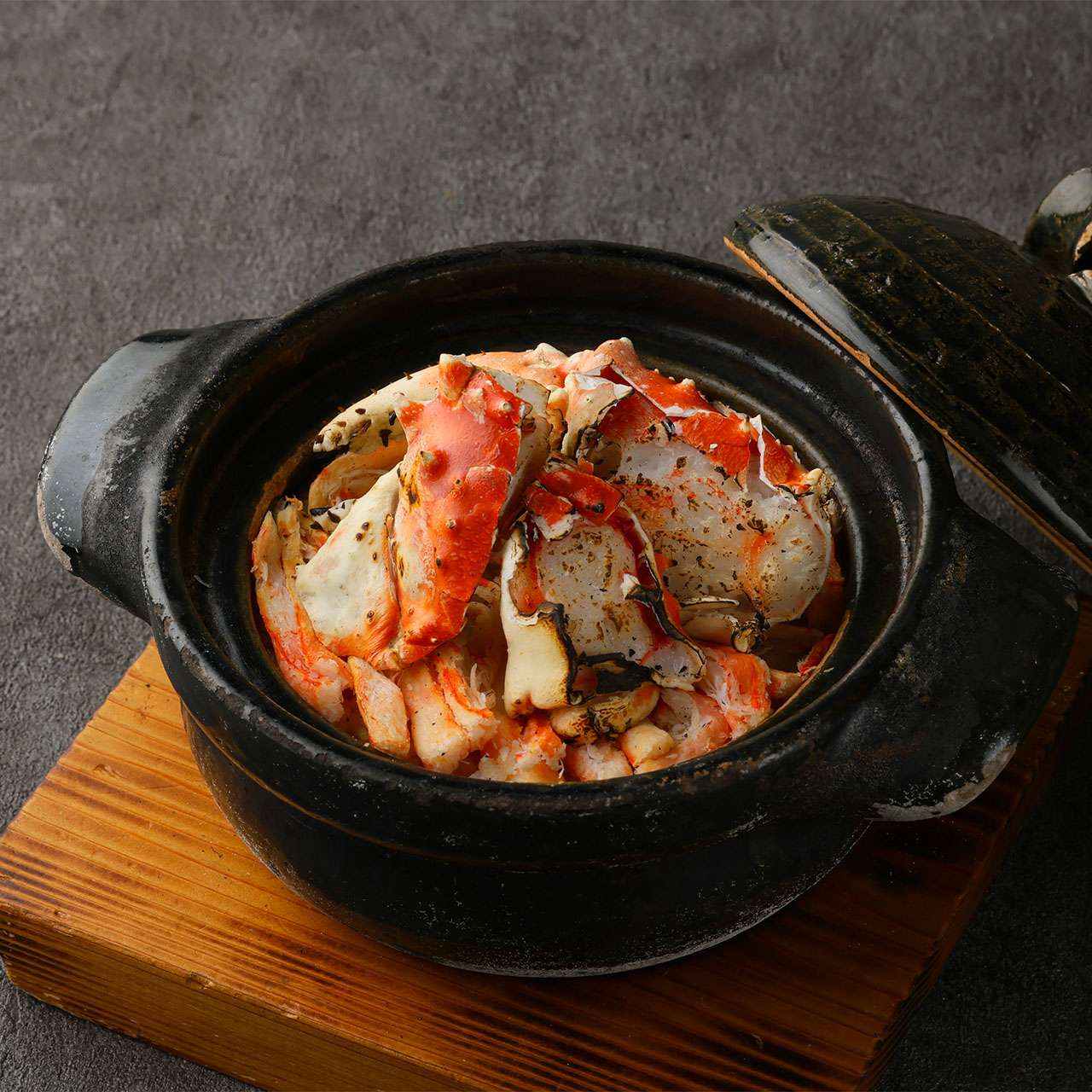 焼き蟹の土鍋炊き込みご飯