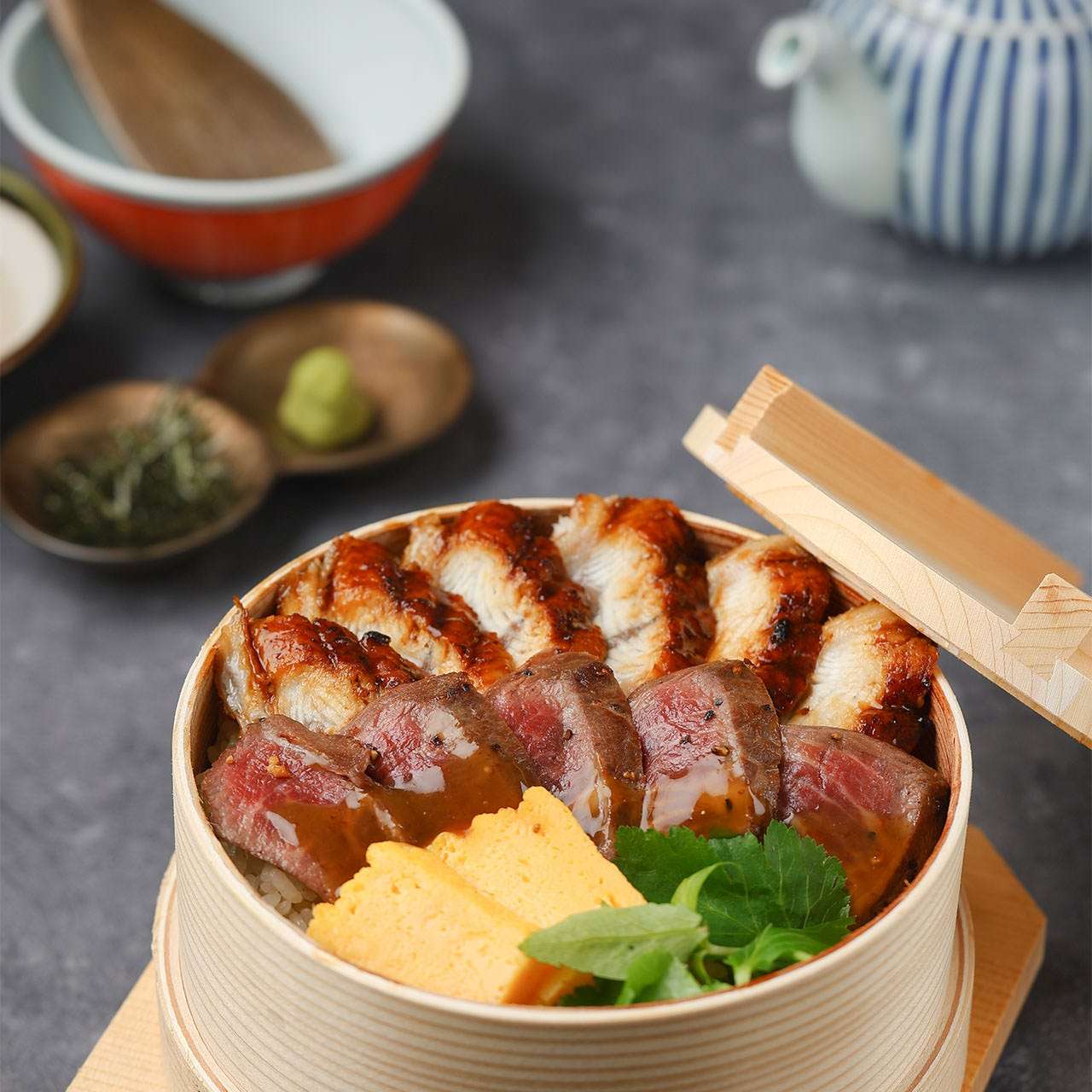黑毛和牛鳗鱼鲷鱼饭