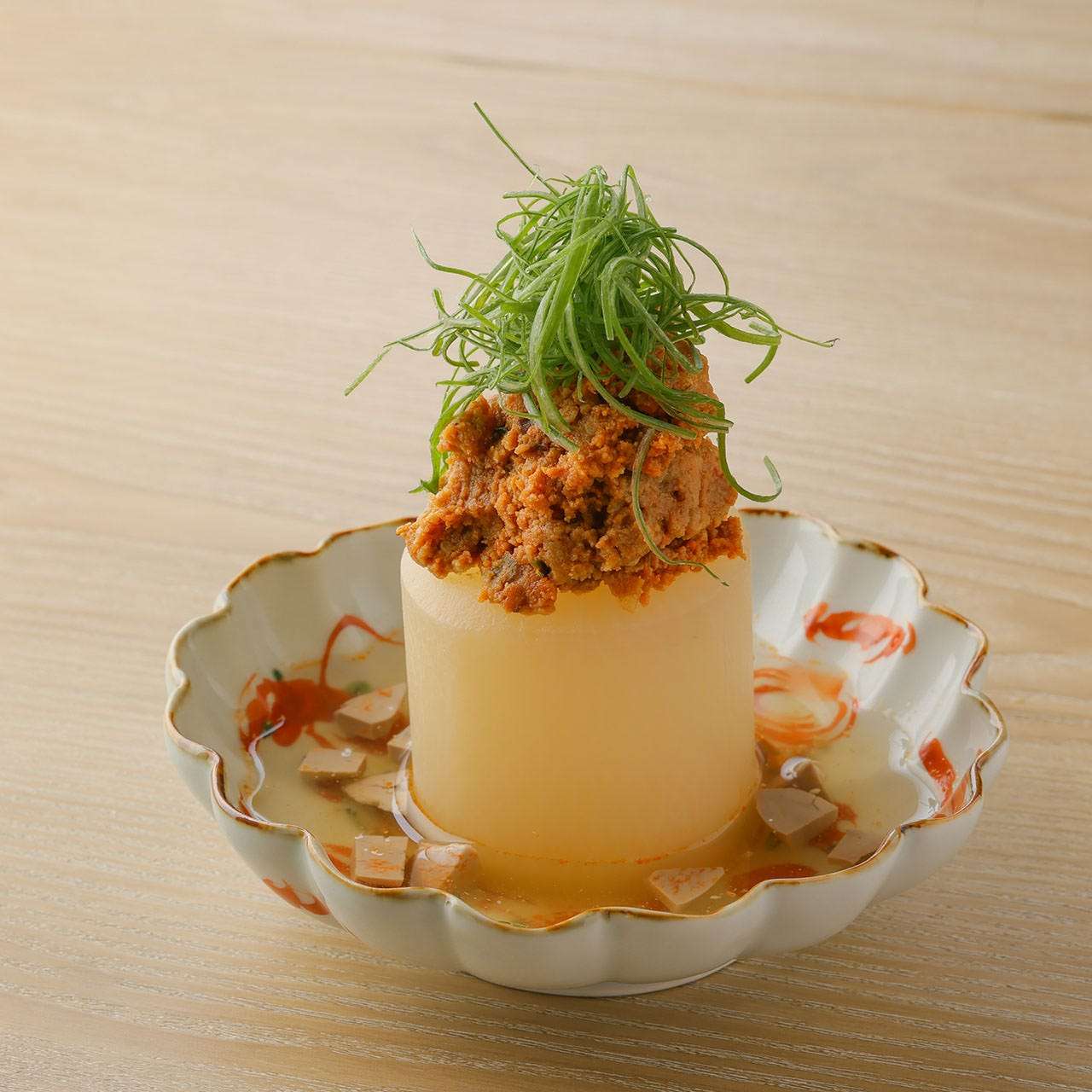 あん肝葱味噌大根