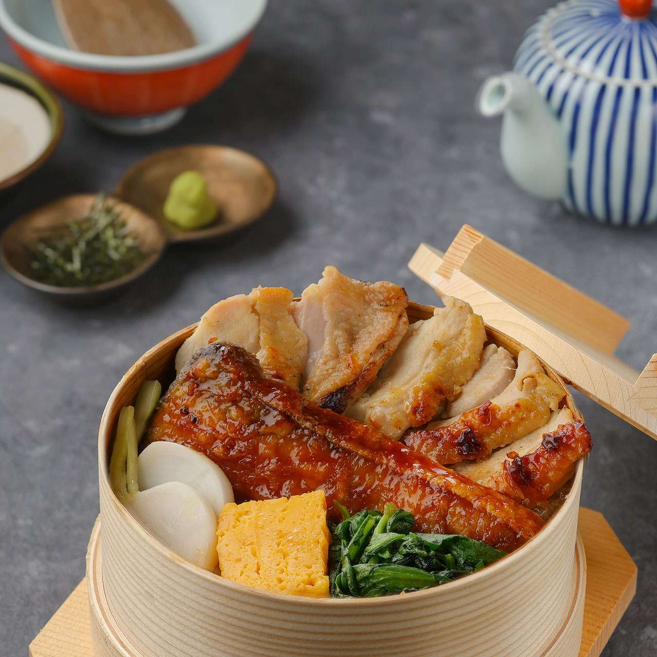 鰤照り鶏わっぱ飯【鯛めし食べ放題付き】