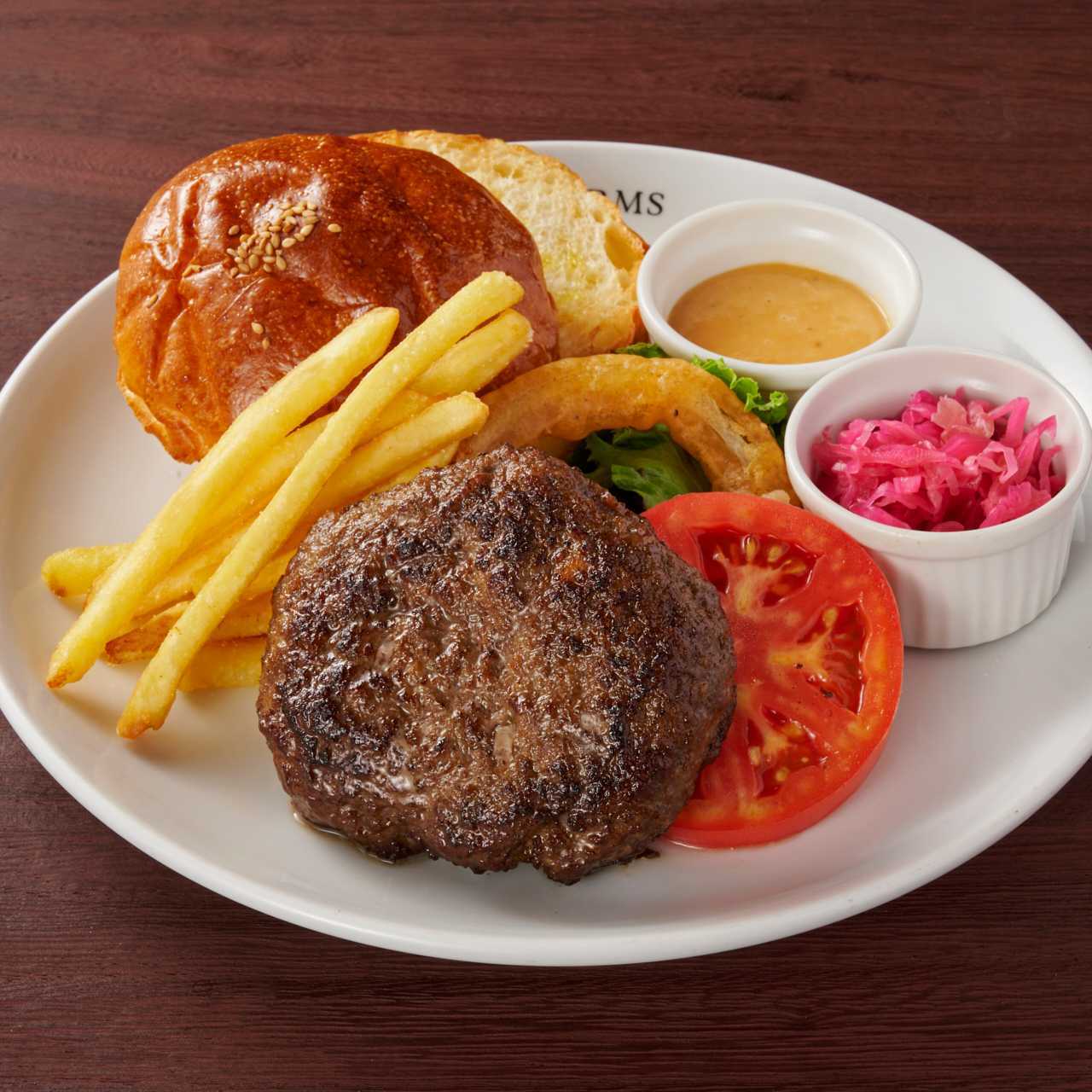 和牛のハンバーガープレート