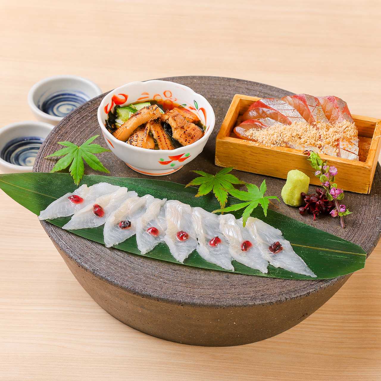 星鰻與竹莢魚拼盤
