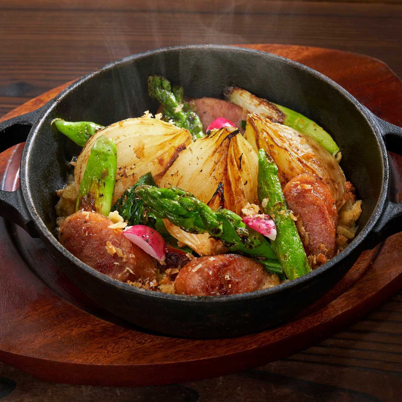 合鴨と最上まいたけ　～コシヒカリ石釜炊き込み飯～