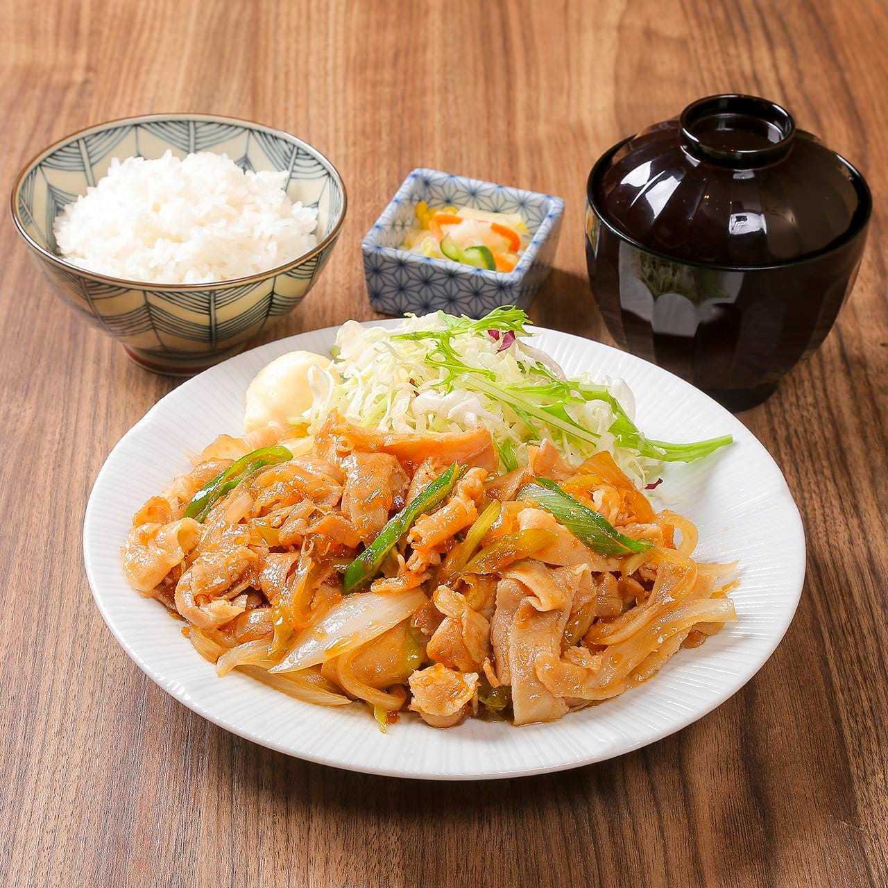 豚の生姜焼き定食