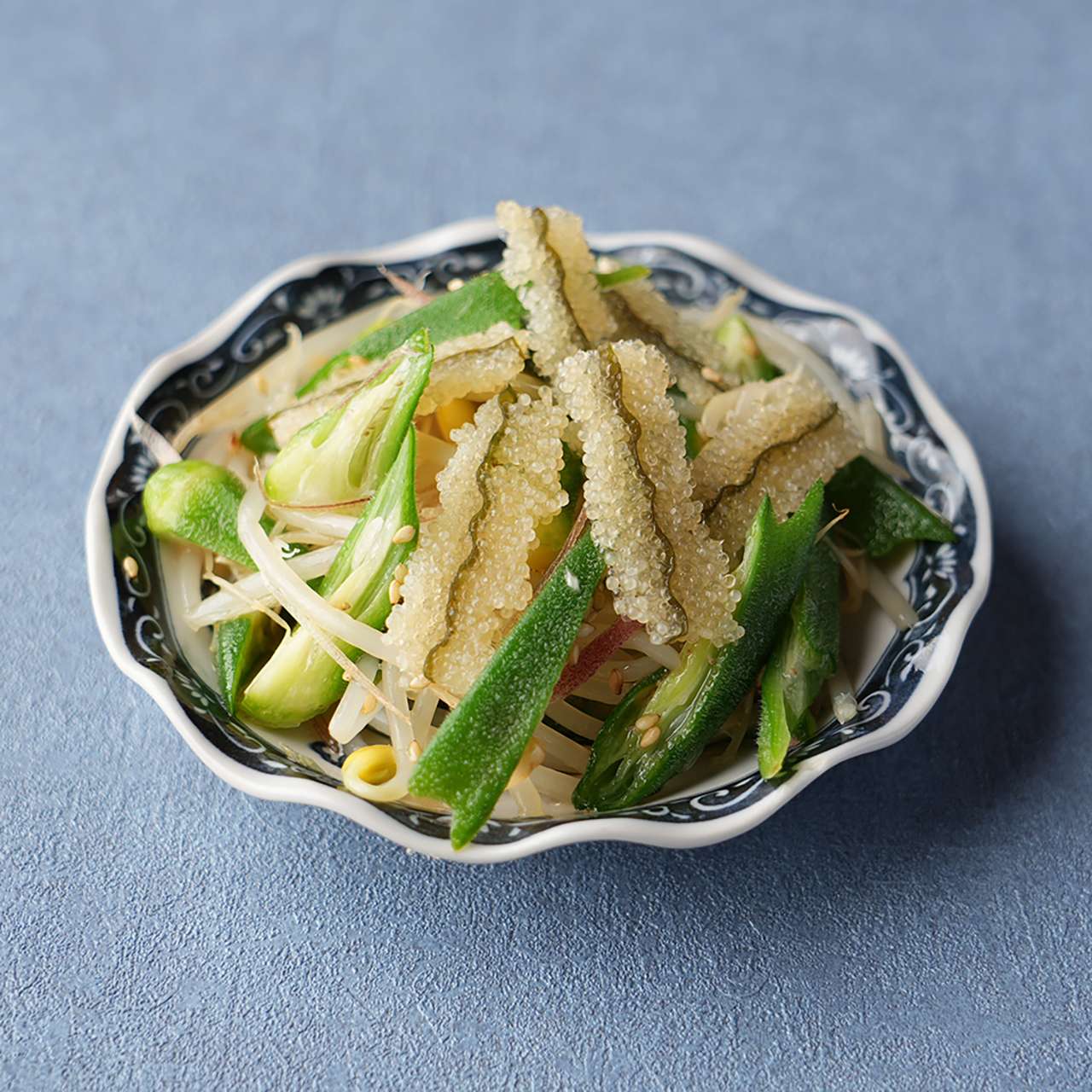 秋葵海帶籽拌飯