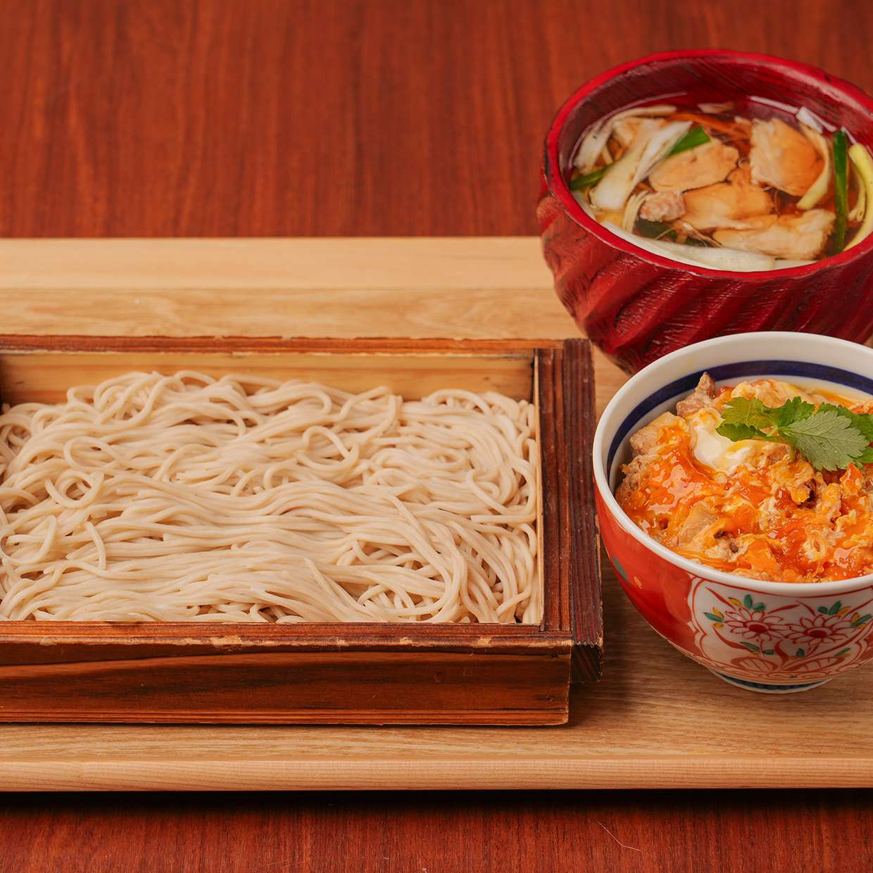 鴨南せいろ蕎麦と親子丼