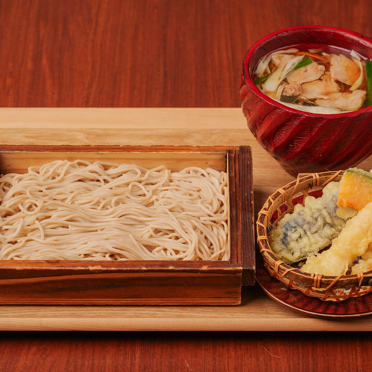 鴨南せいろ蕎麦 天ぷら付き