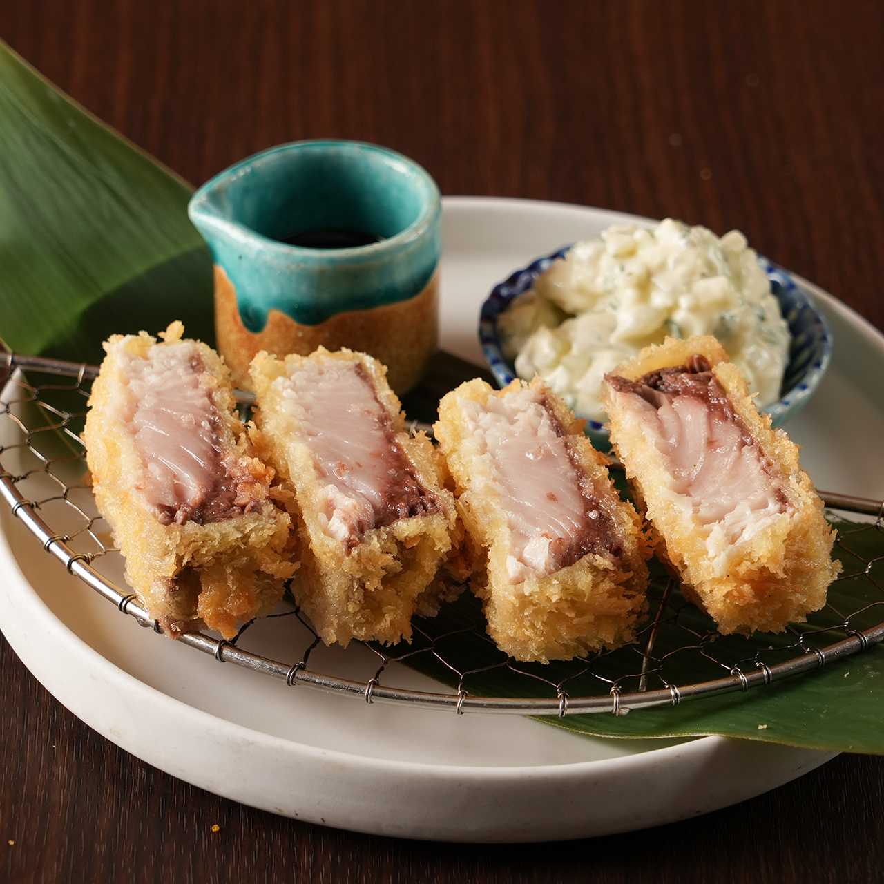  鰤のレアカツ 薬味タルタル