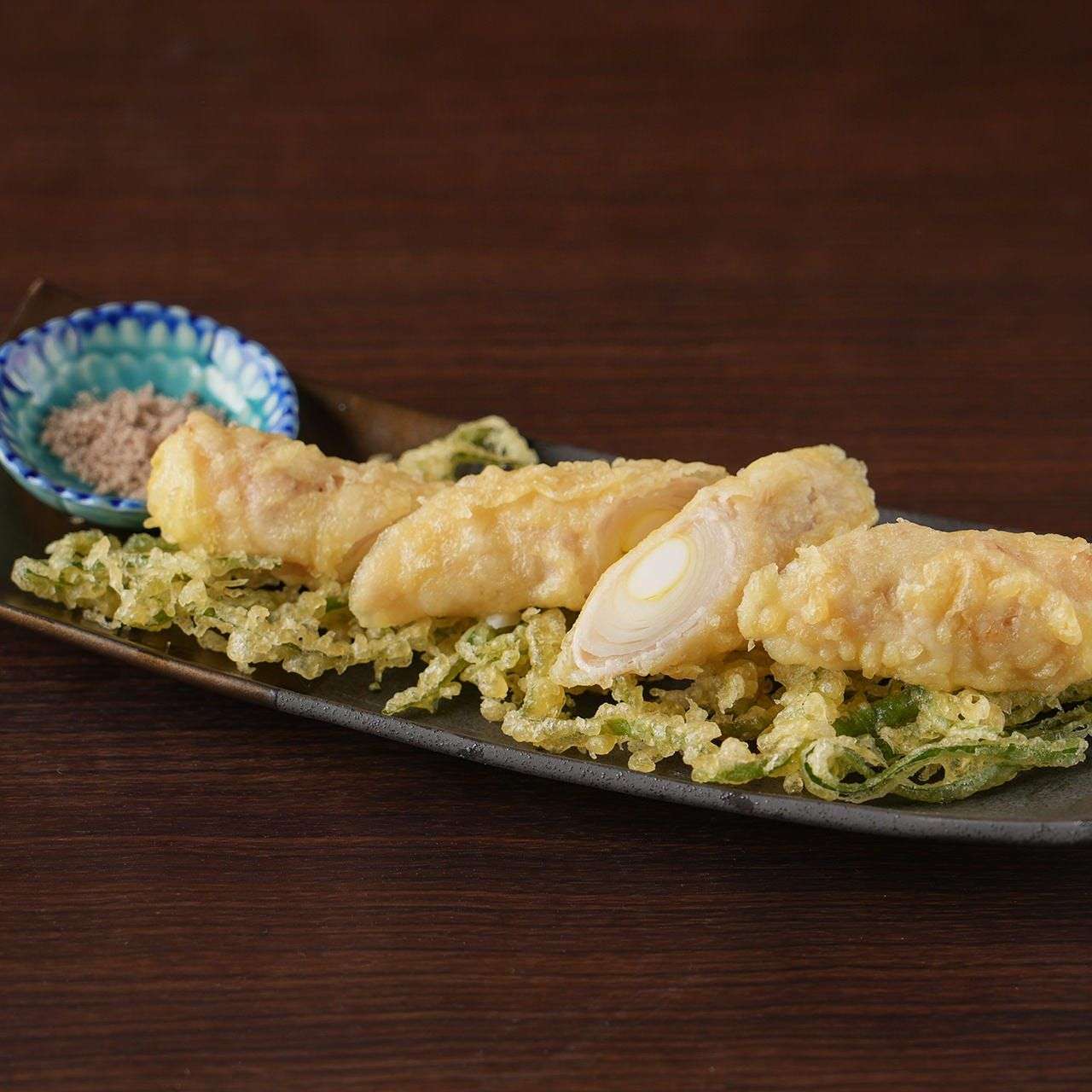 葱の肉巻き天ぷら