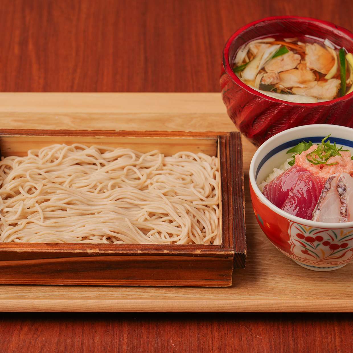 鴨南せいろ蕎麦と海鮮丼
