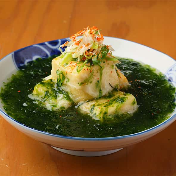 揚げだし青さ豆腐