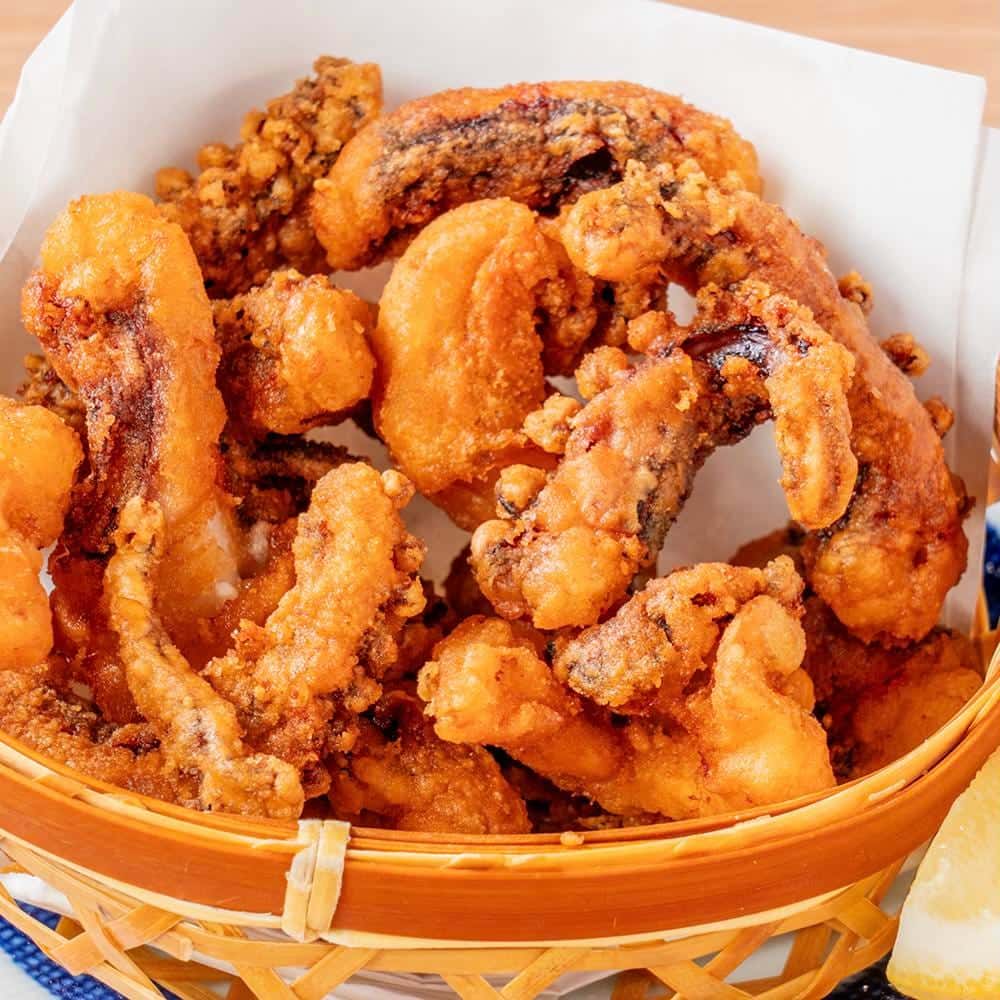 Deep fried squid tentacles