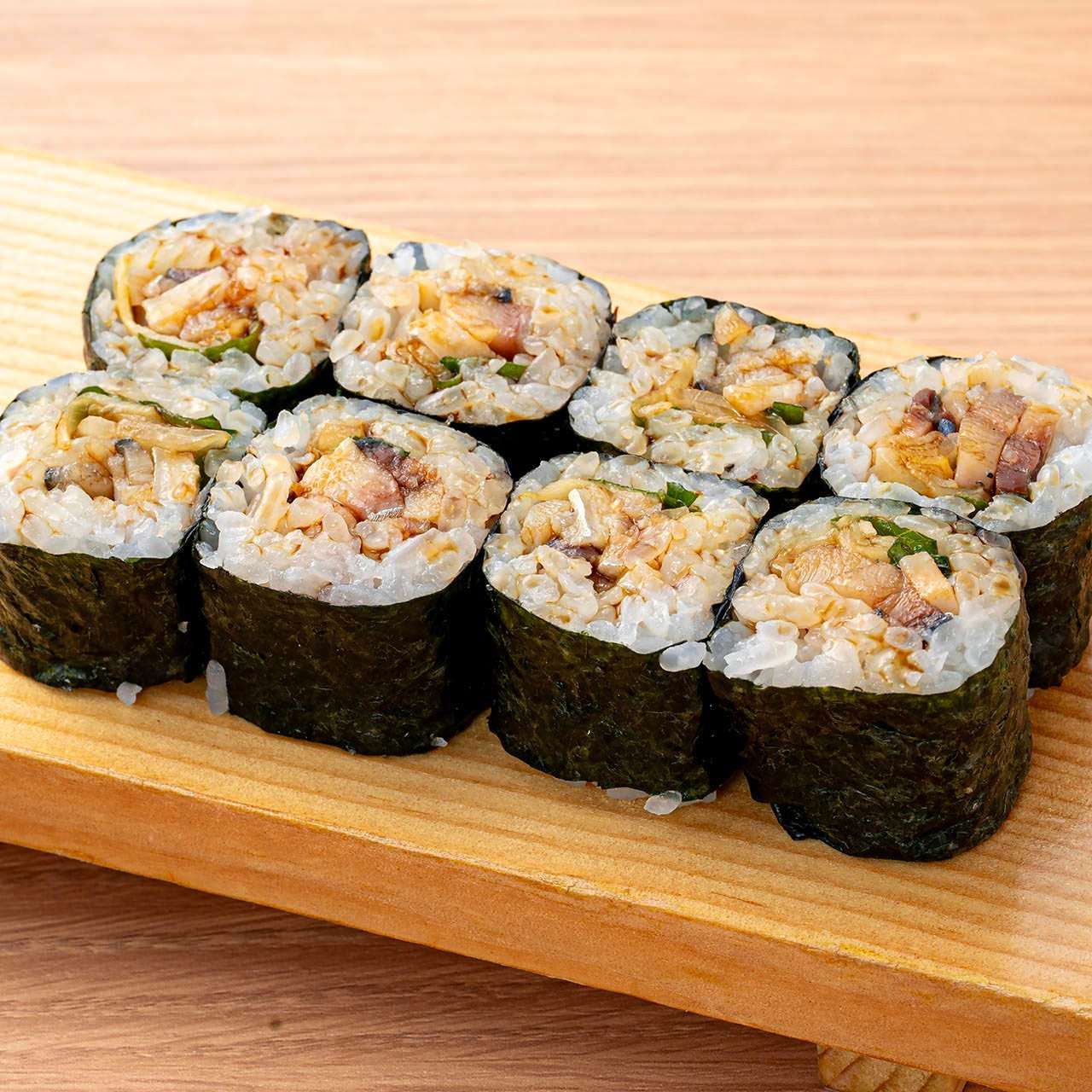 Marinated mackerel rolled in pickled ginger