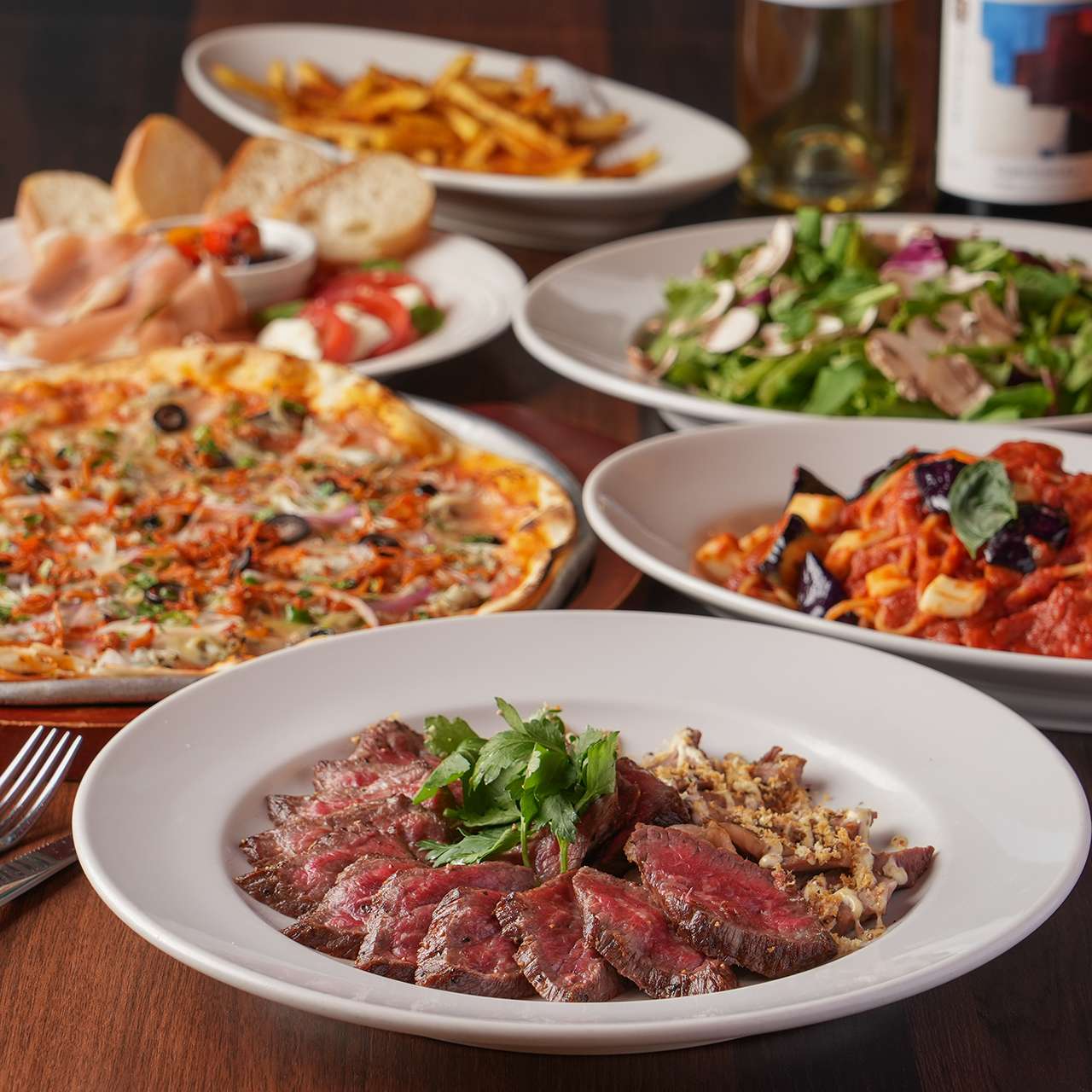 【９月土日祝限定・３時間飲み放題付6,000円】アモーレコース　シェフのおすすめ・季節で変わる郷土料理を楽しむコース