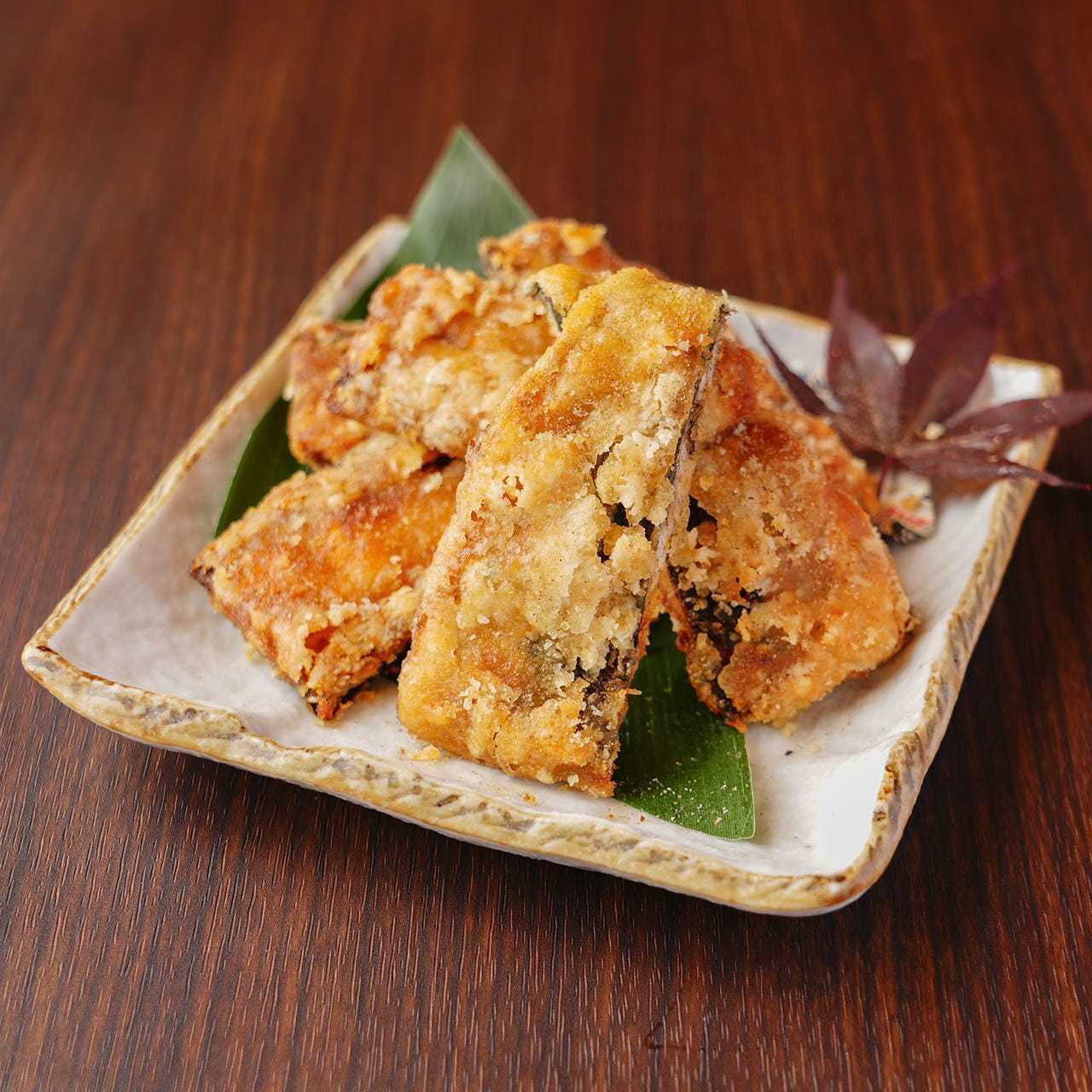 Deep-fried pacific saury