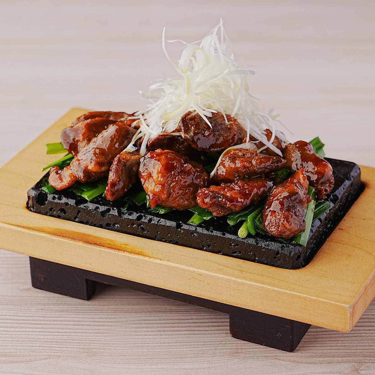 Duck heart steak