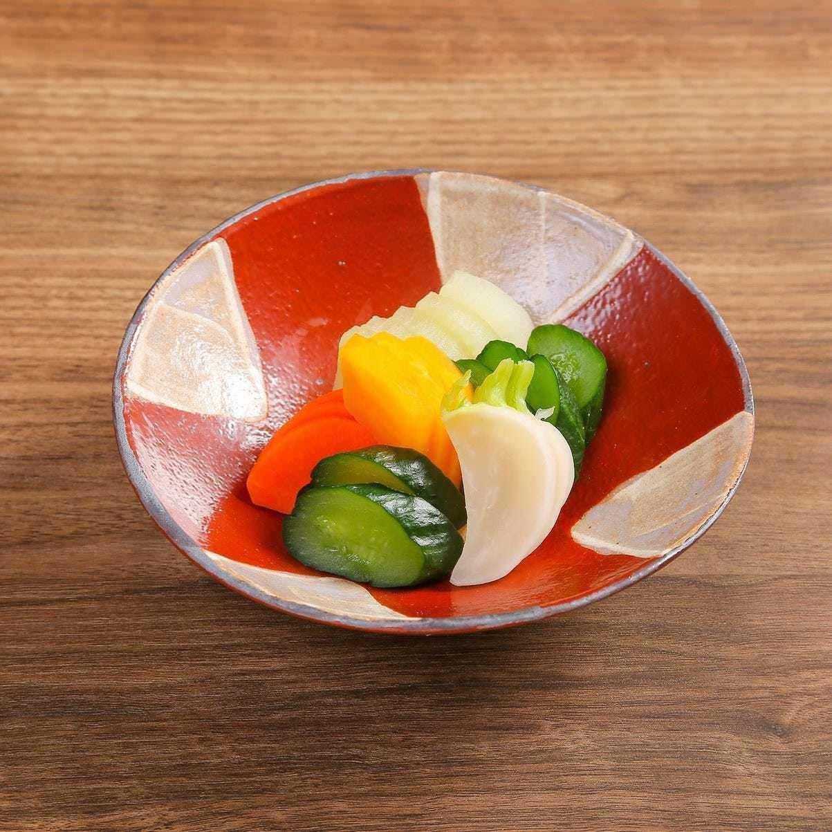 Homemade pickled vegetables