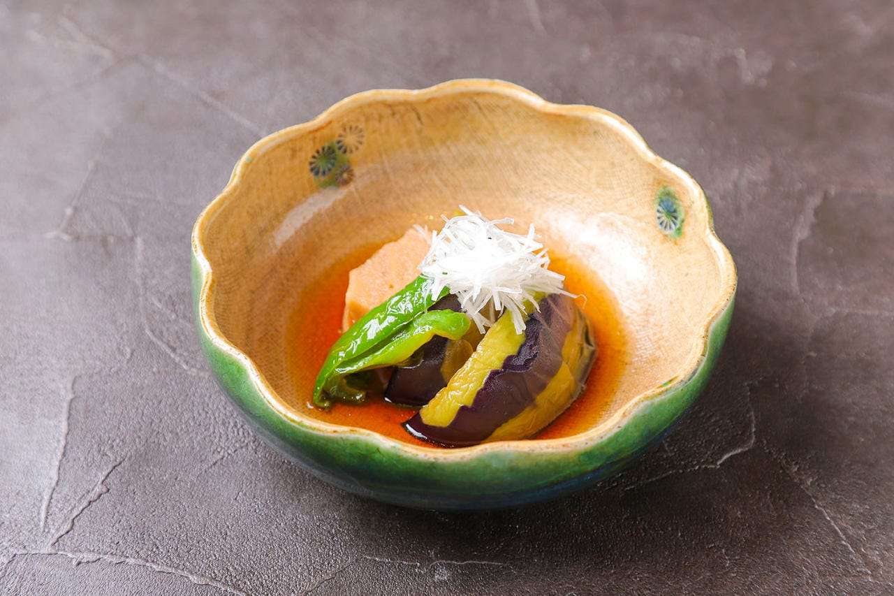 丸茄子揚げ浸し