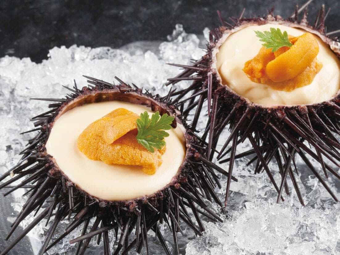 生雲丹をのせたウニプリン　(1個)