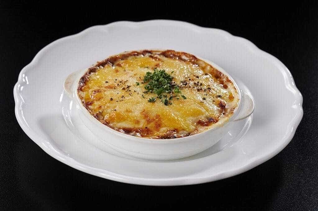 帆立とポルチーニ茸のグラタン