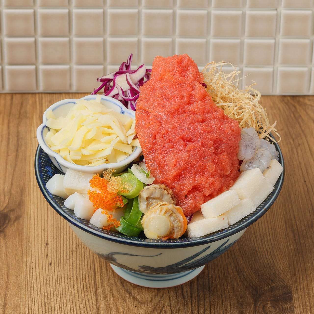 明太子麻糬起司特製文字燒