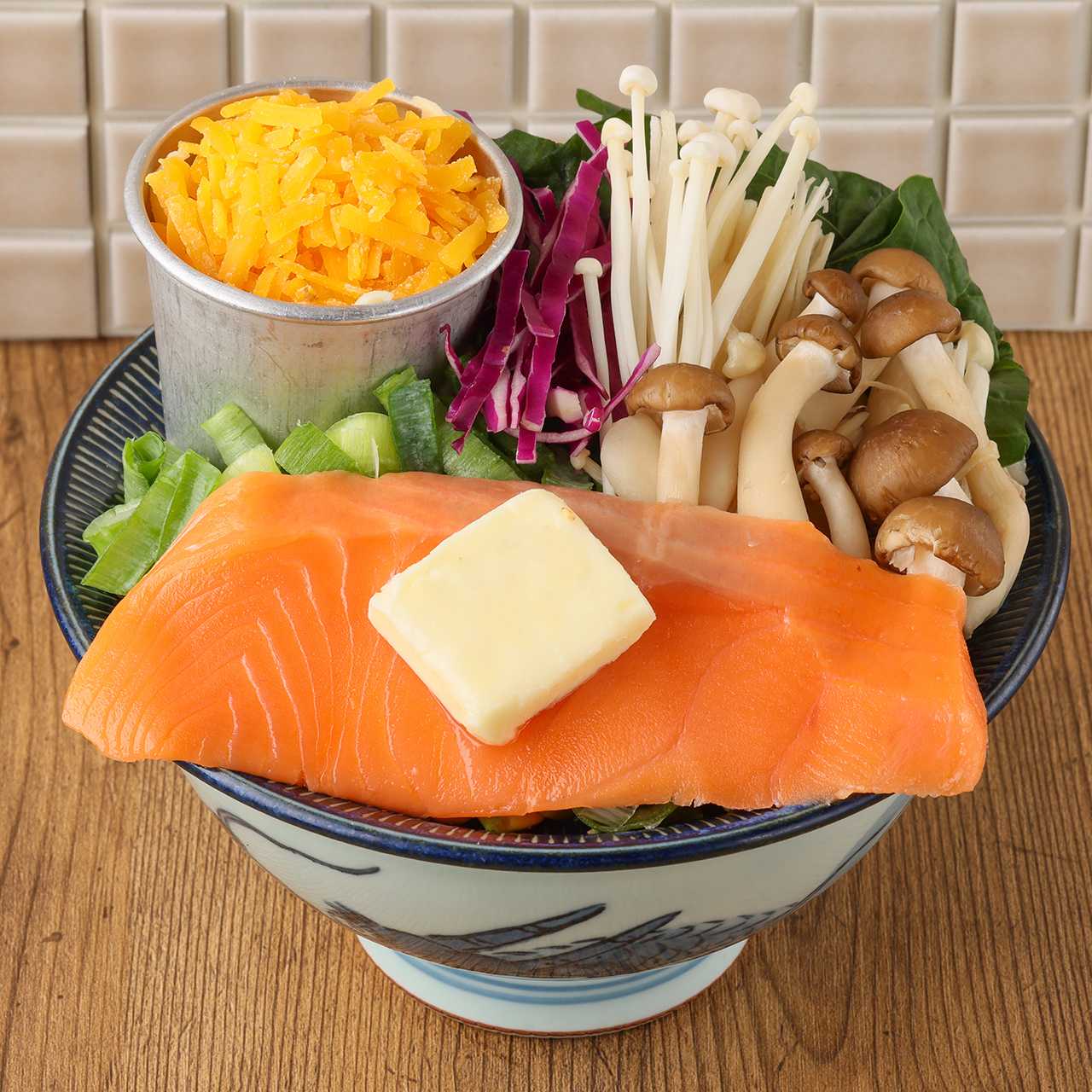 サーモン味噌バターもんじゃ