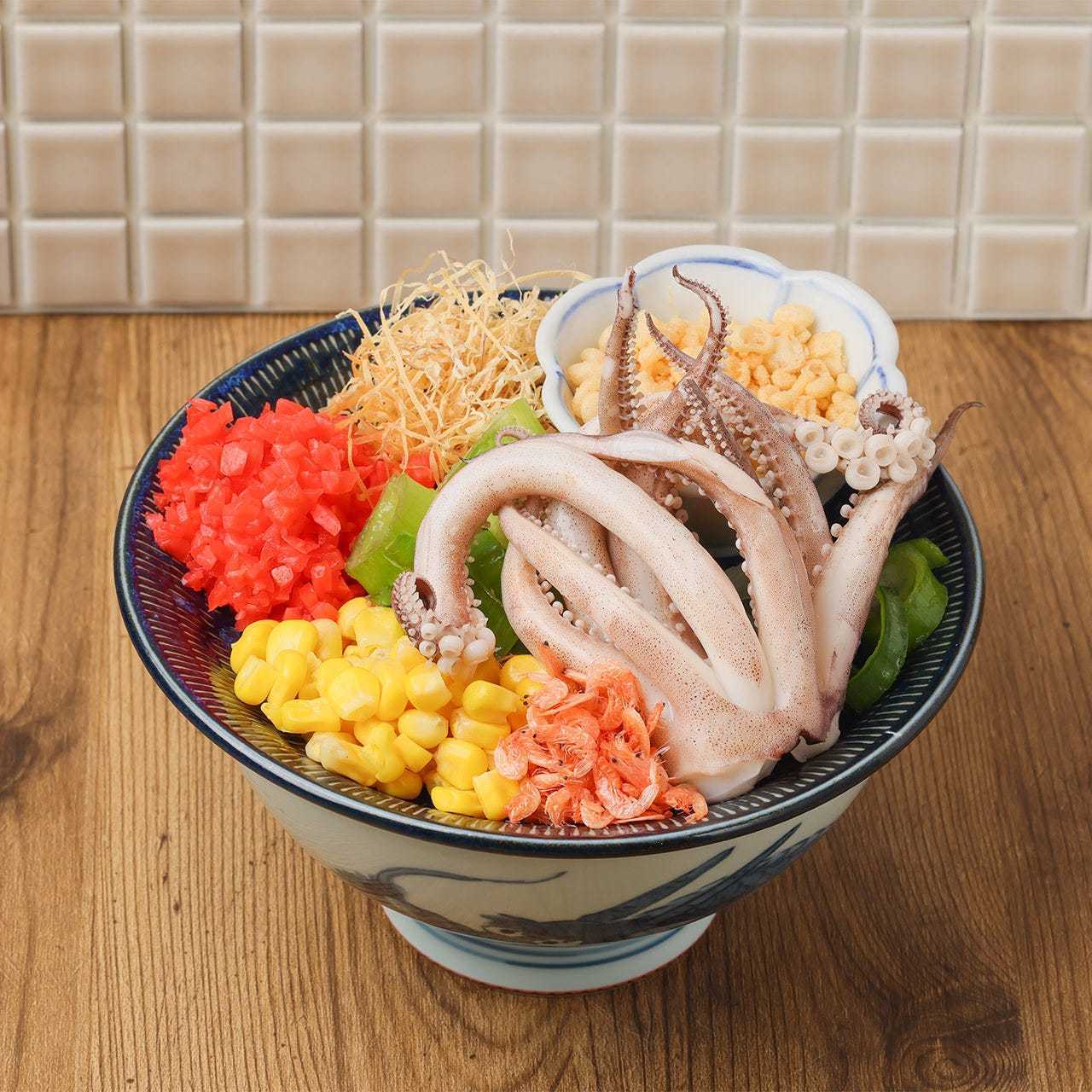 烏賊ゲソ紅生姜もんじゃ