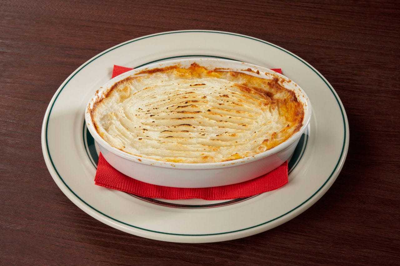 羊肉のミートソースとマッシュポテトのシェパーズパイ