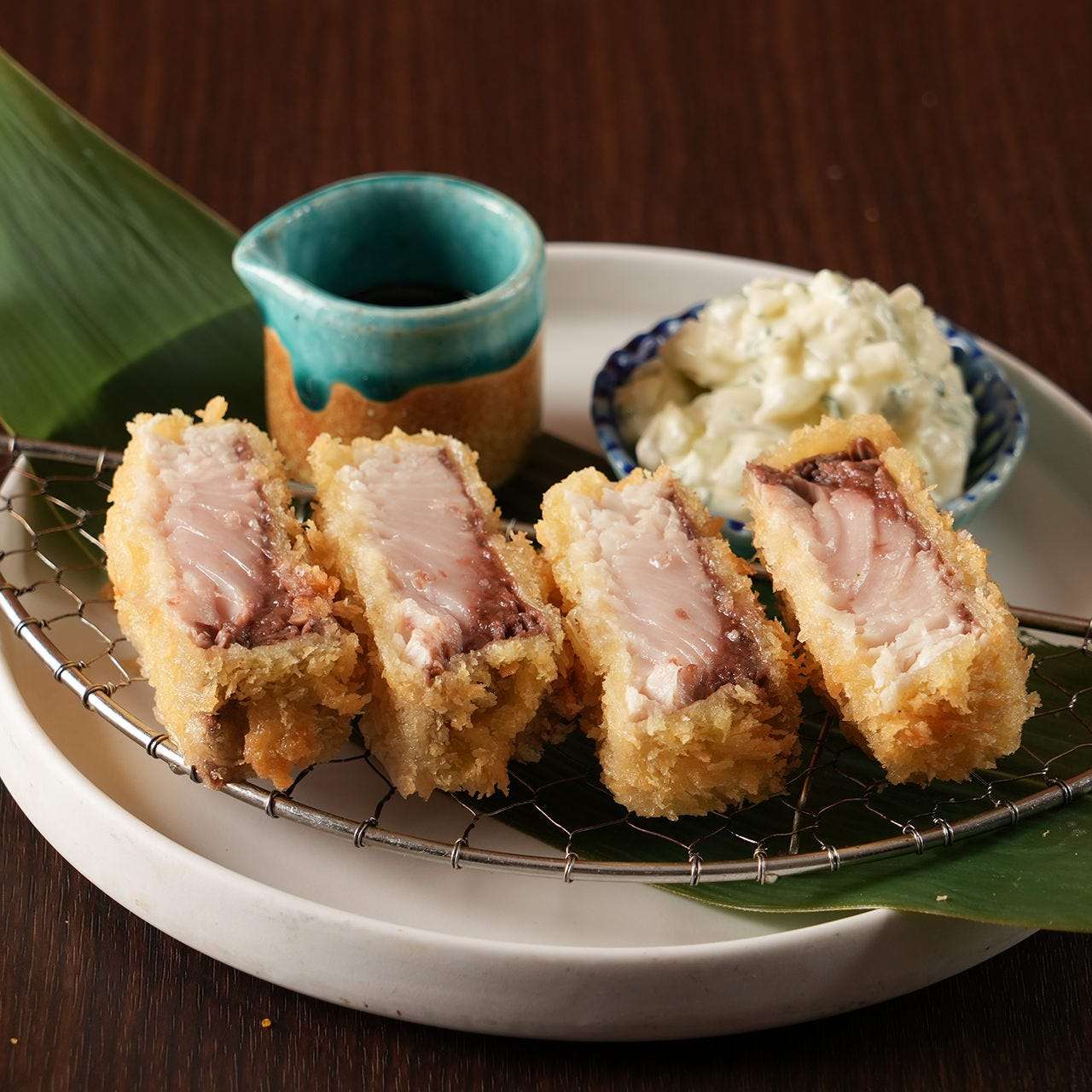 鰤のレアカツ　薬味タルタル