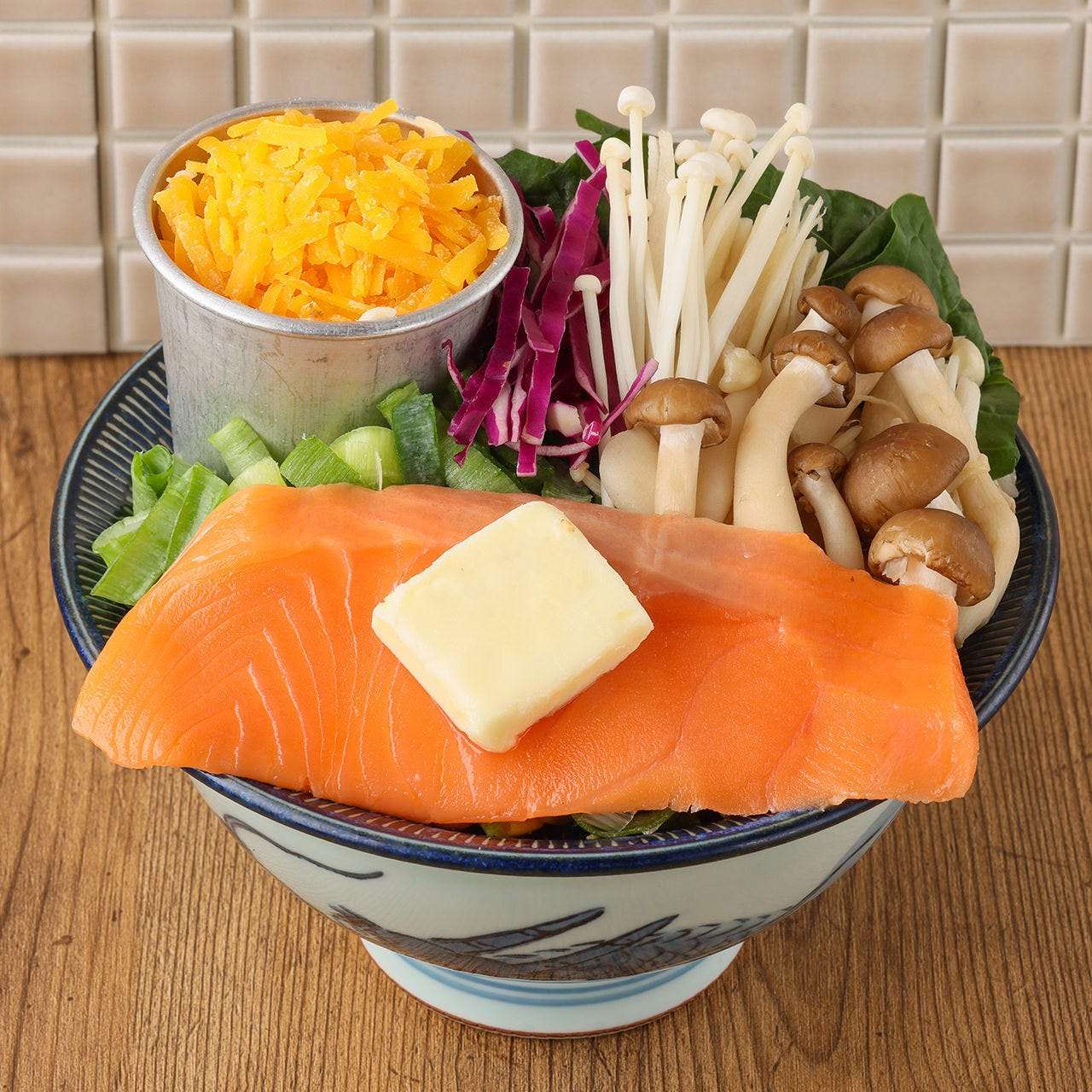 サーモン味噌バターもんじゃ