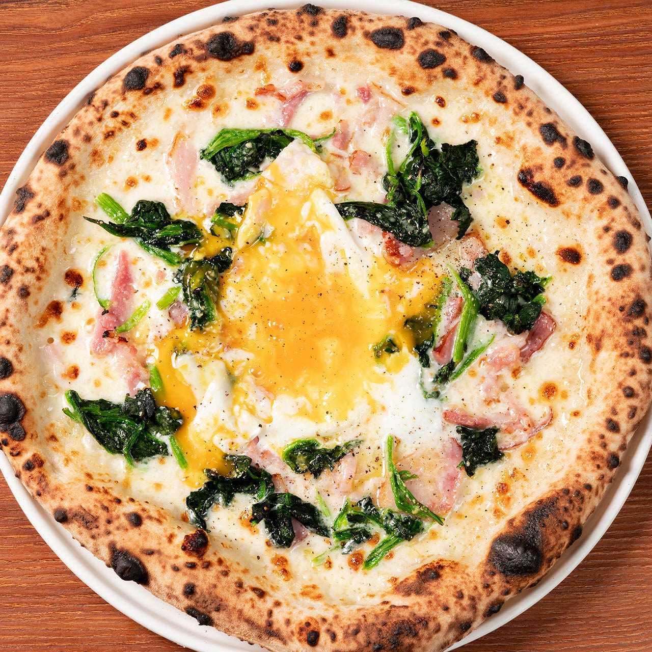 ほうれん草とベーコンのビスマルク