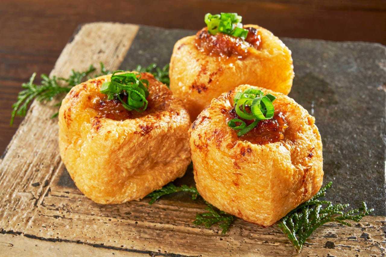 栃尾炸豆腐配葱味噌烤制