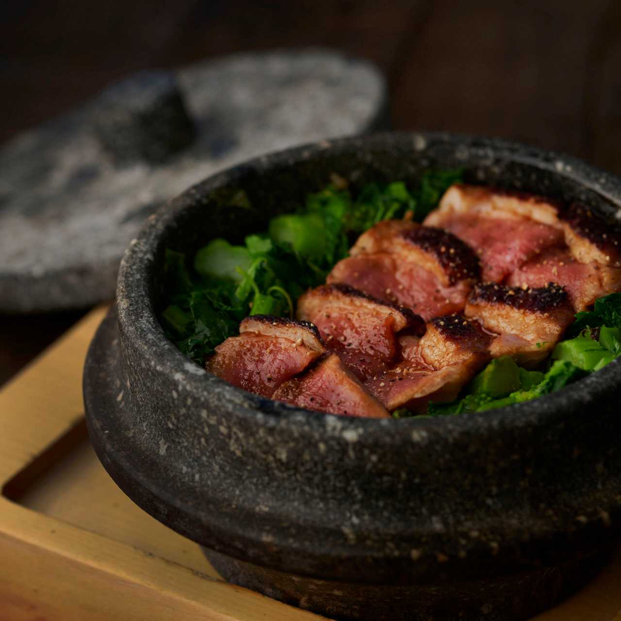 合鴨と筍の和紅茶石釜炊き込み飯 ～碾茶出汁～