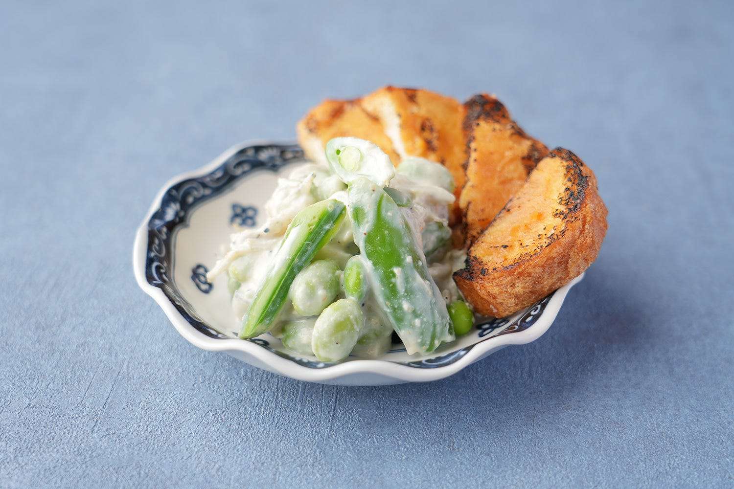 シラスと枝豆の白和え
