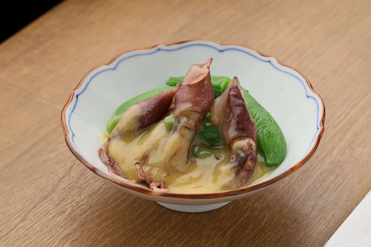 蛍烏賊とスナップエンドウの酢味噌和え