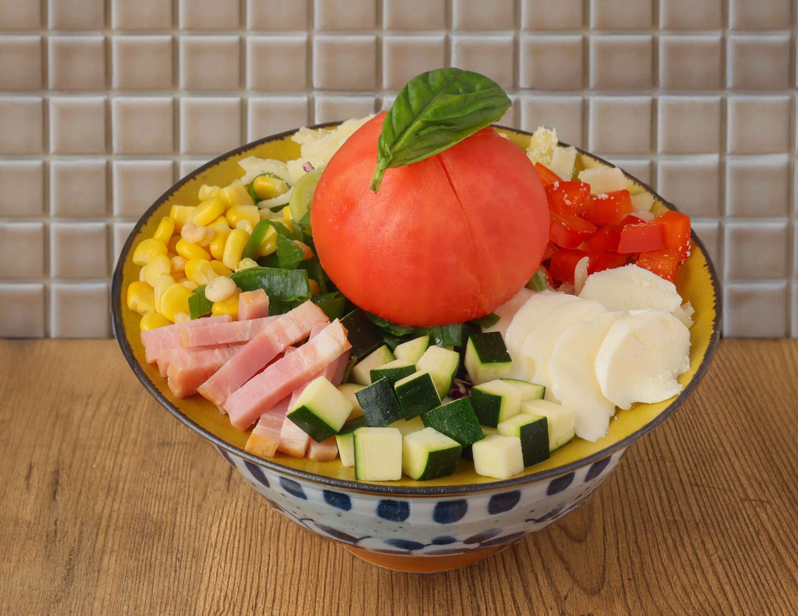 夏野菜のTHEマルゲリータもんじゃ
