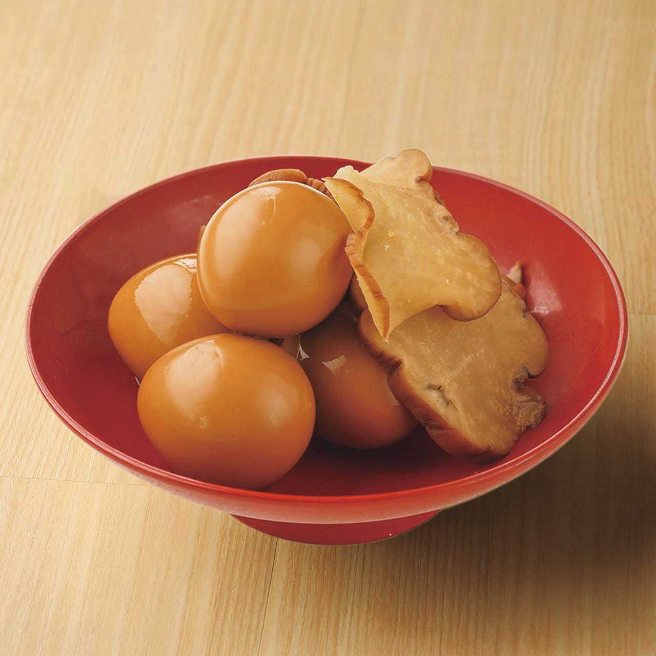 Smoked quail and smoked daikon radish