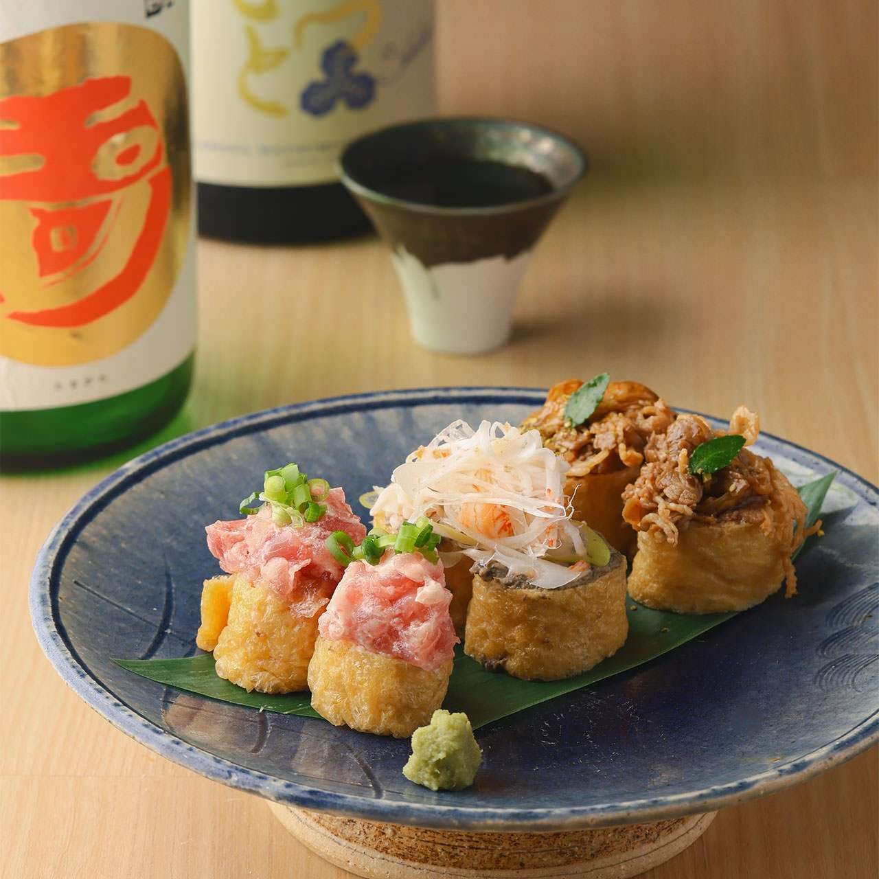 三種の肴いなり寿司