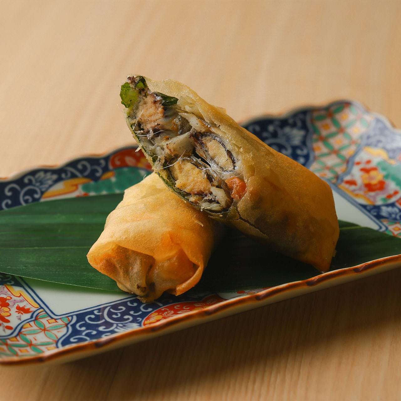 Shishamo spring rolls