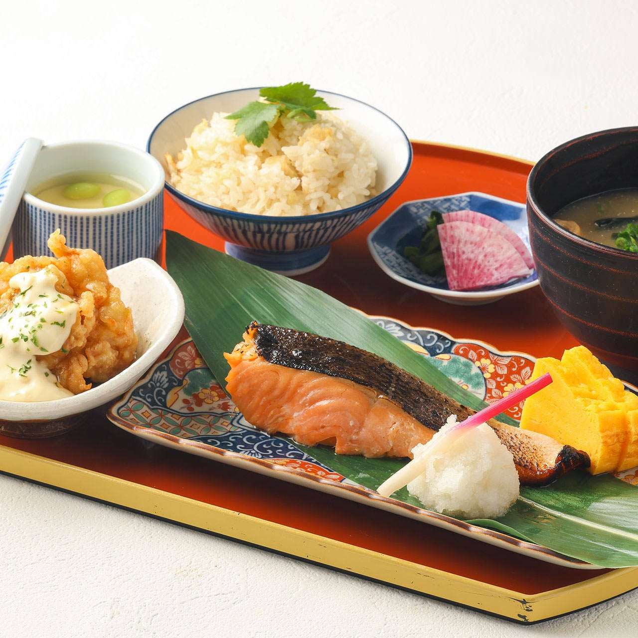 [All-you-can-eat sea bream rice] Grilled silver salmon with saikyo seasoning
