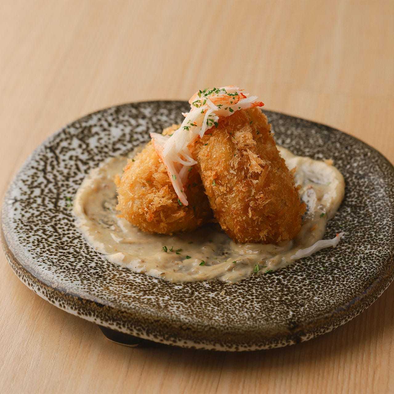 Crab miso cream croquette