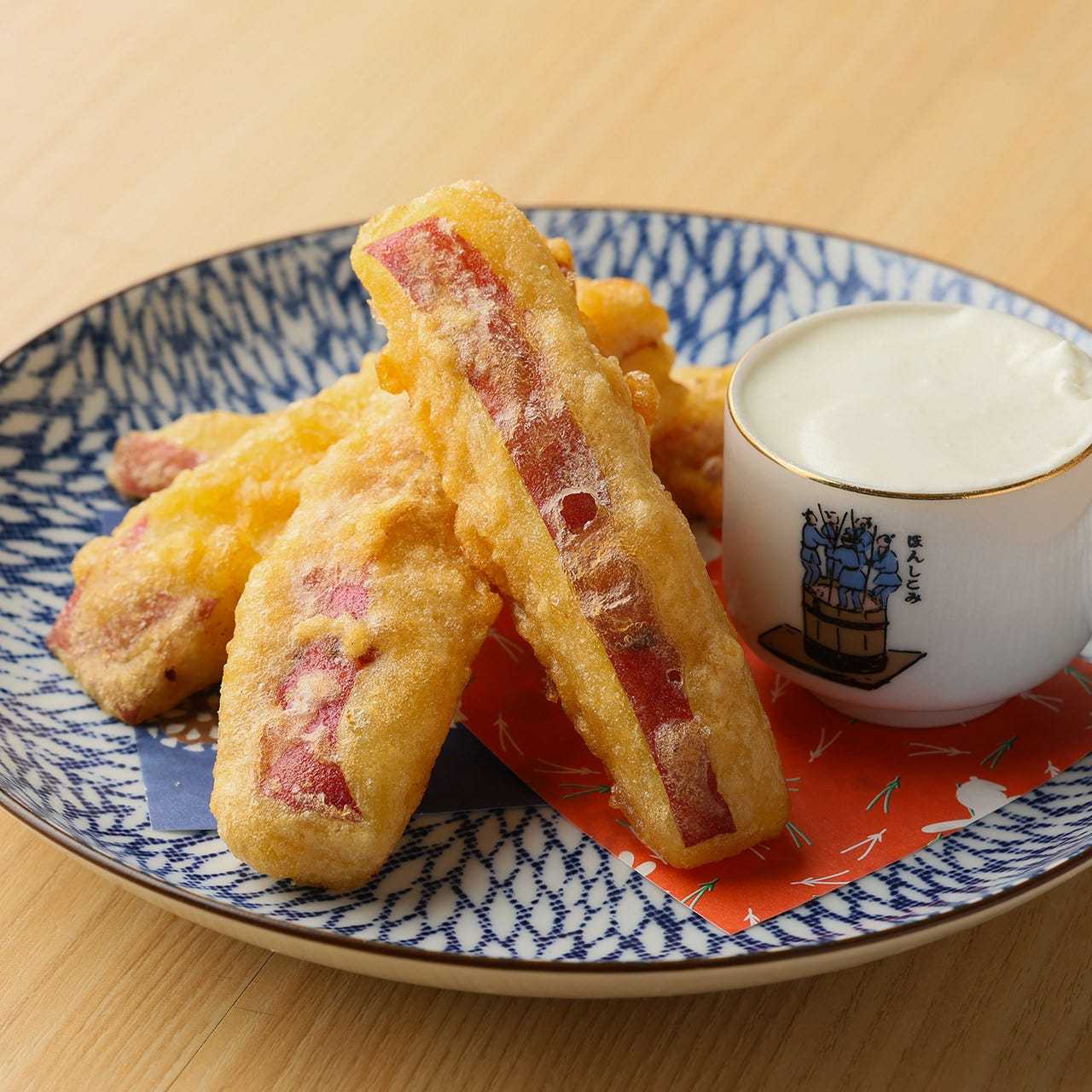 Beniharuka Tempura with Salted Cream