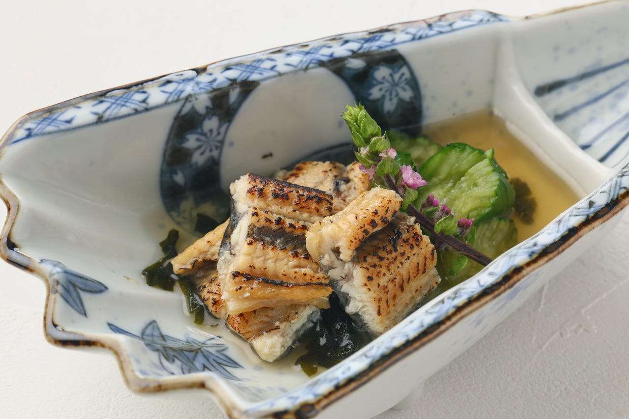 Saikyo-marinated eel udon