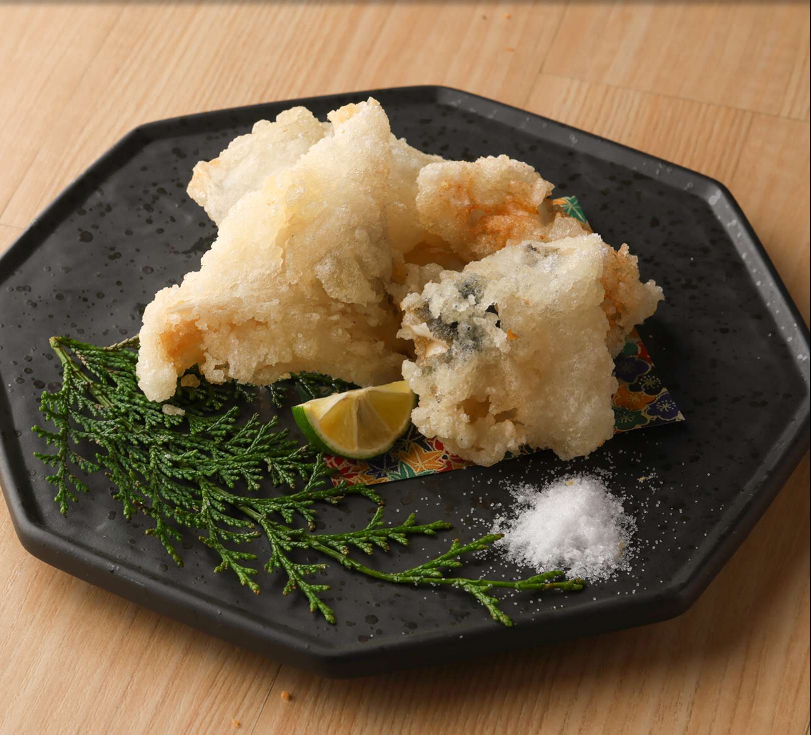 Deep fried salted tiger pufferfish