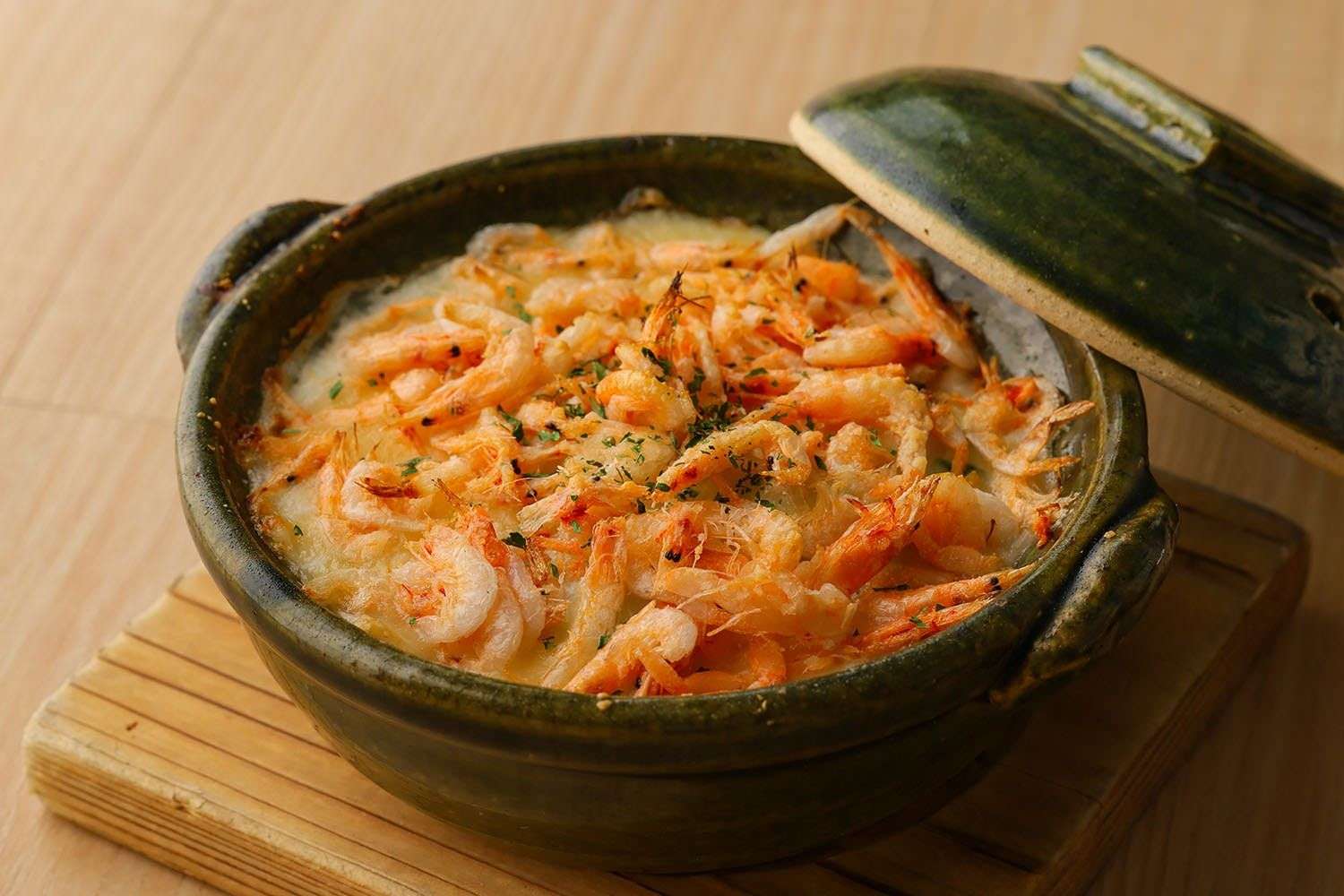 桜海老と菜花のグラタン