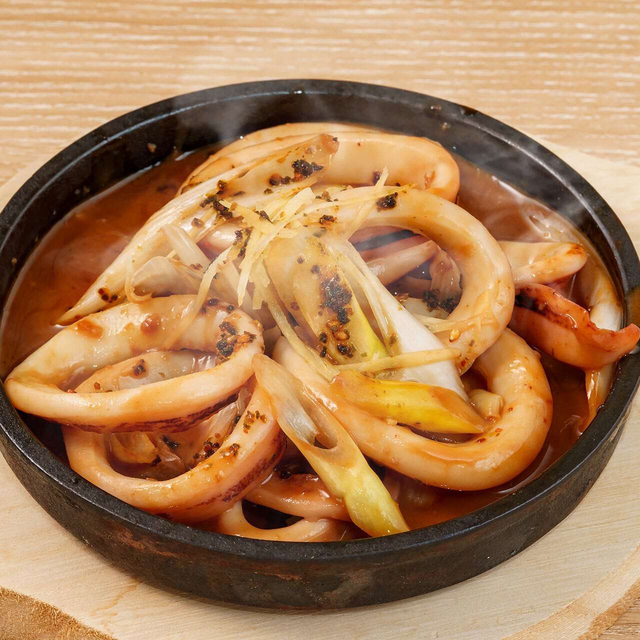 真烏賊と葱の肝炒め