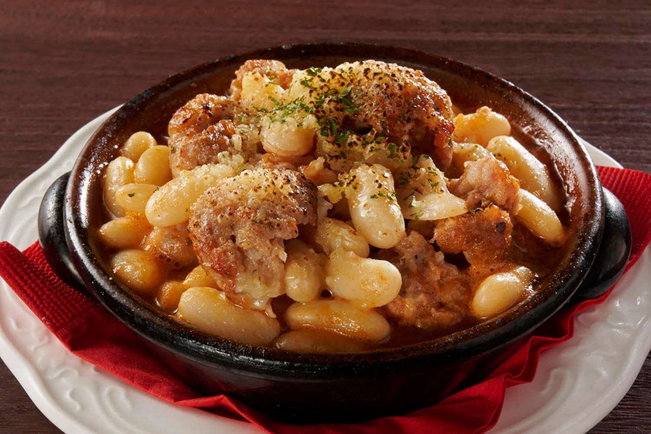 サルシッチャと白インゲン豆のカスレ風煮込み