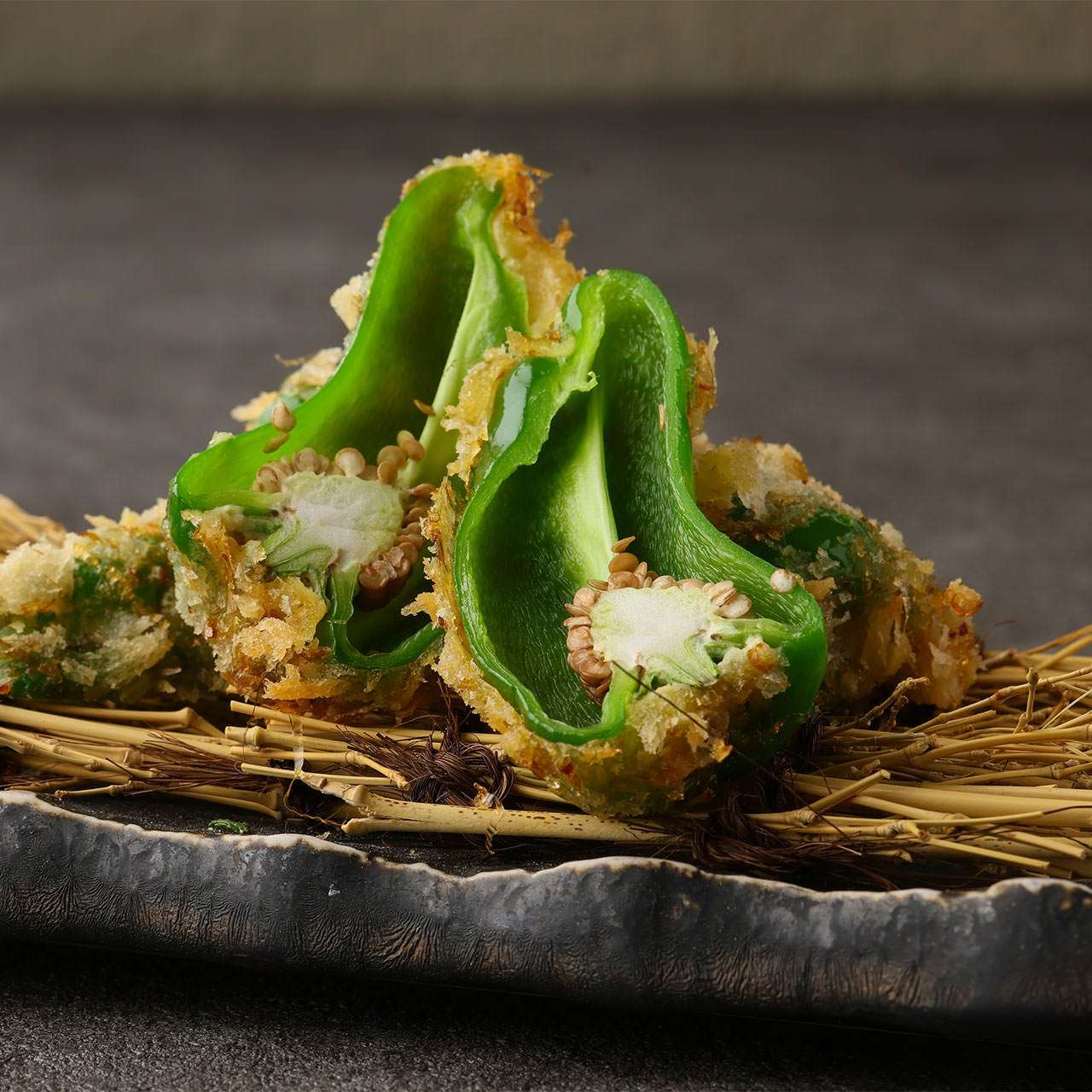 宮崎グリーンピーマンの鰹衣揚げ