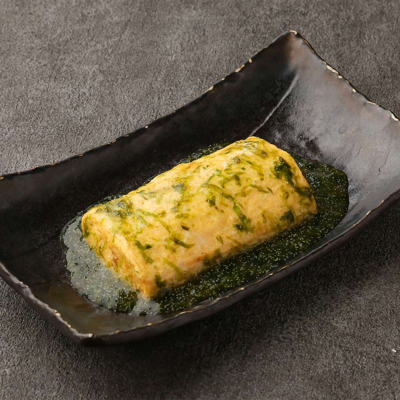 鯛の子のだし巻き　あおさ餡